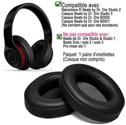 Cosensi - Vervangende Earpads - Comfortabel - Zwart - Geschikt voor Beats Studio 2 en 3 - Verlies of schade - Inclusief openingstool — thumbnail 3