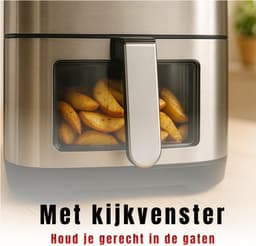 RVV® Heteluchtoven - Oven - Airfryer Oven - Zwart - 38cm x 30cm x 37cm — thumbnail 2