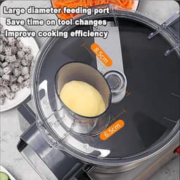 Elektrische Groentehakker - Spiraalsnijder Salademaker - Snel Ingrediënten Snijden - Multifunctioneel Keukenhulpmiddel - 340x260x465mm - Zilver — thumbnail 4