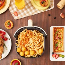 Airfryer Oven - Friteuse Heteluchtoven - Gezond Koken - Olievrij Frituren - 6 Liter - Wit — thumbnail 3