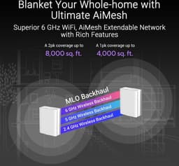 ASUS ZenWiFi BQ16 - Mesh WiFi - WiFi Versterker - WiFi 7 - Quad-Band - 25000 Mbps - 2-Pack — thumbnail 20
