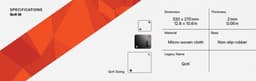 SteelSeries QcK Medium Gaming Mousepad — 320 mm x 270 mm — Black — thumbnail 5