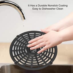 Vervangende Grillpan - Ronde Hittebestendige Nonstick Air Fryer Rek Lade Mand - Vaatwasmachinebestendig - 20CM . — thumbnail 4