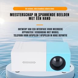 RONN® Mini beamers - Projector - Mini beamer - Wit en Blauw - 19cm x 13cm x 8cm — thumbnail 4