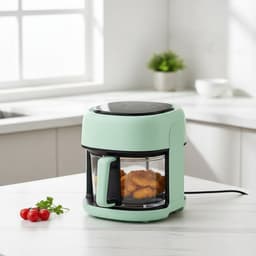 Slimme airfryer met 4,5L capaciteit – olievrije heteluchtoven met kijkvenster — thumbnail 3