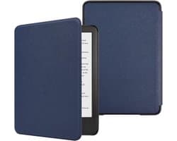 Slimme Beschermhoes voor Kindle 6 Inch (11e Gen 2022/2024) - Lichtgewicht PU Leder met Auto Slaap/Waak Functie, Navy Blauw