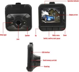 Dashcam 1080P Full HD voor Auto met Bewegingsdetectie en Loopschrijven — thumbnail 5