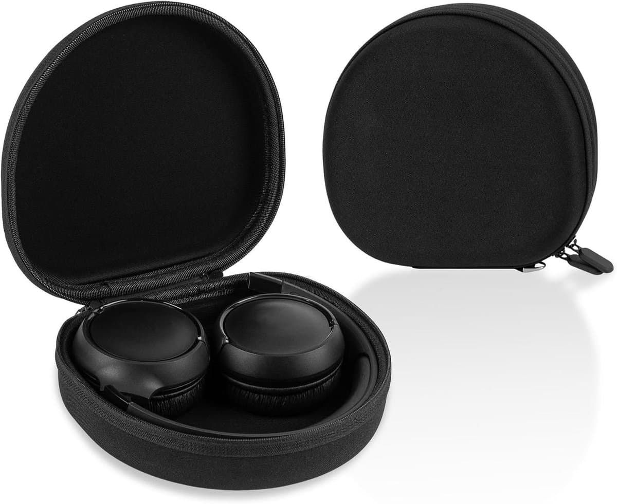 Allecto- Hoofdtelefoon draagtas - beschermende hardcase - zwart - JBL Tune 510BT Tune 500BT Tune 560 Live 460NC E40BT T450BT - vervangende beschermtas geschikt voor diverse modellen. — afbeelding 1