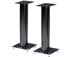 Stevige Luidsprekerstandaarden 60 cm Hoog - Zwart Satijn