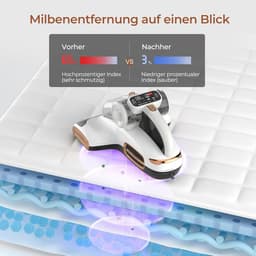 Krachtige Matrasstofzuiger met UV-C Licht - Anti-Mijt Stofzuiger 15 Kpa — thumbnail 2