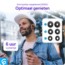 SBG Draadloze Oordopjes - Noise Cancelling - Headset - Bluetooth 5.4 - Earbuds oplaadcase - LED Display - Met Microfoon - Extra dopjes - Zwart — thumbnail 5