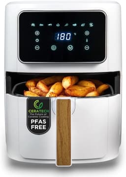 Heteluchtfriteuse - Airfryer - Gezond Koken - Keramische Coating - 6.9 Liter - Wit — thumbnail 1