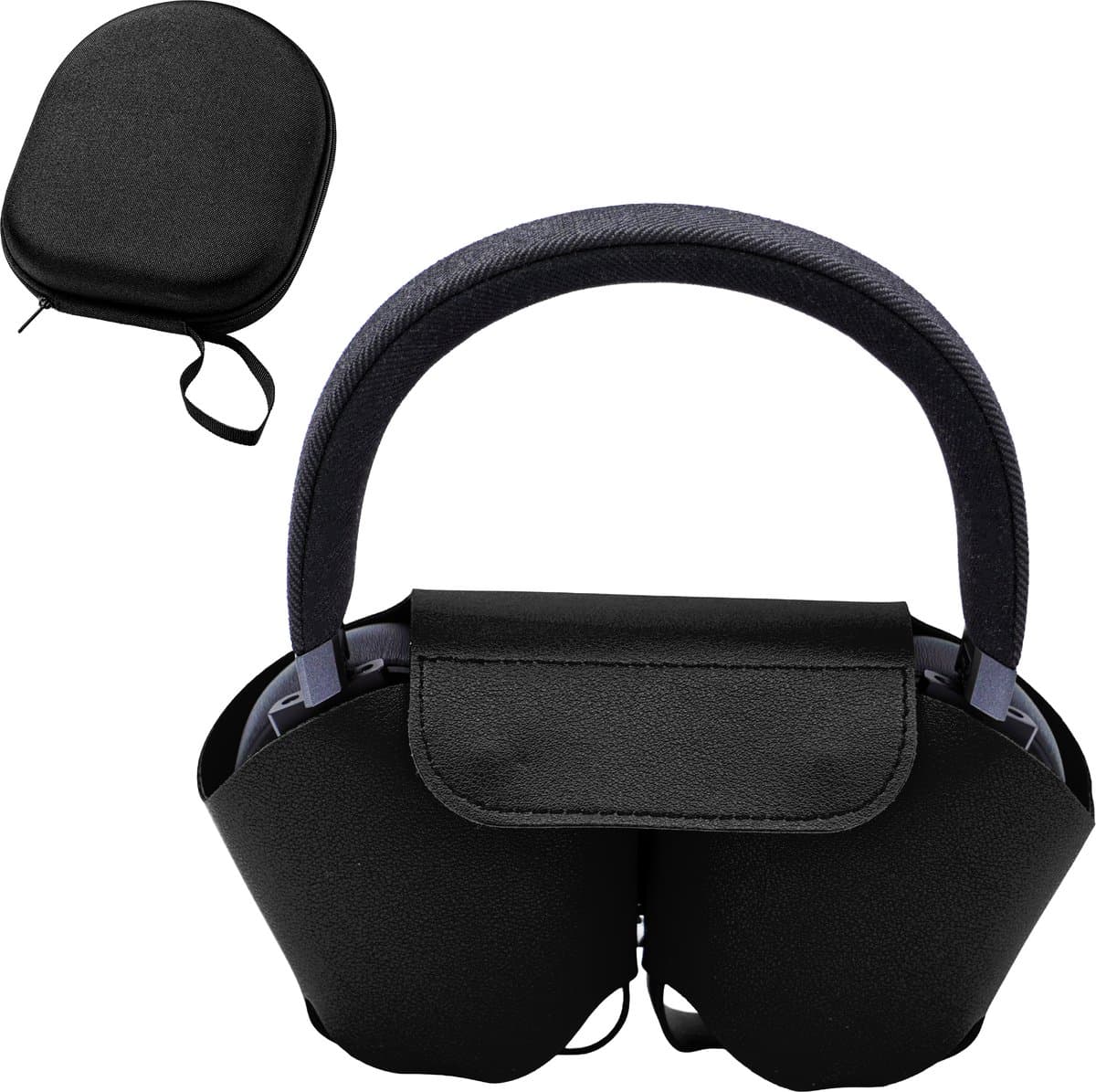 Case geschikt voor AirPods Max - Zwart - Set - Cover - Hoesje - Volledige Bescherming - Stevig — afbeelding 1