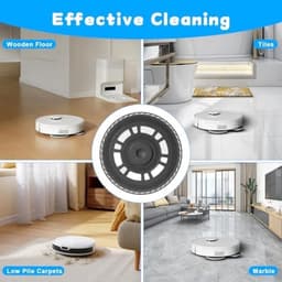 PromoHome 4 dweildoeken met 2 reservehouders, Geschikt voor Dreame L10S Pro Ultra Heat / L10S Ultra Gen 2 / L20 Ultra accessoires, L40 Ultra / X40 Ultra / X40 Master Ultra — thumbnail 2