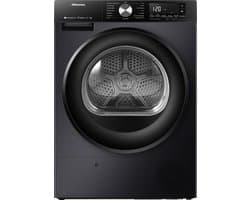Hisense DH3S902BBCC - Condensdroger - 9 kg - Vrijstaand - Voorbelading - Warmtepomp - Zwart - Draaiknop - TouchControl - 63 dB(A) - Ion Refresh - Allergy Care - Auto Dry