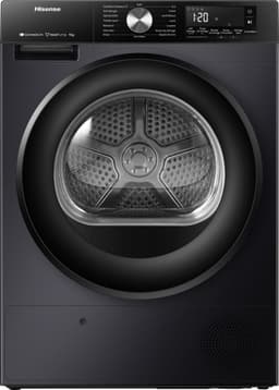 Hisense DH3S902BBCC - Condensdroger - 9 kg - Vrijstaand - Voorbelading - Warmtepomp - Zwart - Draaiknop - TouchControl - 63 dB(A) - Ion Refresh - Allergy Care - Auto Dry — thumbnail 2