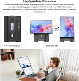 Blackview Table 9 Portable Monitor - 16 inch Full HD+ Draagbare monitor - Grijs — thumbnail 3