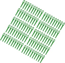Kunststof Snijbladen - Reservebladen Grasmaaier - Snel Gras Snijden - Set van 100 Stuks - 20 x 84 mm - Groen — thumbnail 3