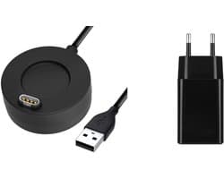 Strap-it Bundel met Universele Oplaadkabel + Adapter 5W – Geschikt voor Garmin Smartwatches – Zwart – Snelladen & Veilig Opladen – Duurzaam & Compact Ontwerp