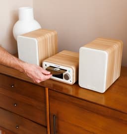 Pure Classic Stereo Mini - Het charmante microstereosysteem, Katoenwit/Eiken — thumbnail 5