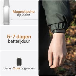 Activity Tracker - Waterdicht IP68 - Meet Hartslag, SpO₂ en Slaap - Stappenteller - Geanodiseerd Aluminium - BREND-App - Grijs - BREND BR-2249 — thumbnail 5