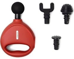 Massagepistool - Spiermassageapparaat - Spierherstel Ontspanning - 4 Snelheden Koppen - USB C Lading - Rood