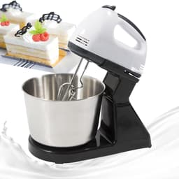 RWB® Mixer met Mengkom - Keuken Mixer - Mix Machine - Zwart - 28 x 16 x 29 cm — thumbnail 1