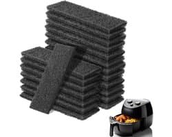 Geschikt voor de Instant Vortex 6QT Airfryer – Vervangend geurfilter (katoen) – 20-pack（zwart）
