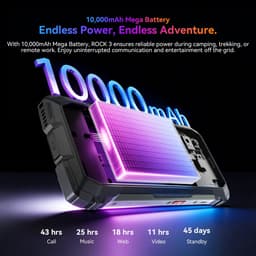 Smartphone Blackview ROCK 3 - 24GB RAM - 256GB ROM - 4G - Android 16 - 6.78inch 120Hz - 10000mAh - 108MP camera - BT5.2 - IP69K - NFC - OTG - GPS - Zwart — thumbnail 10