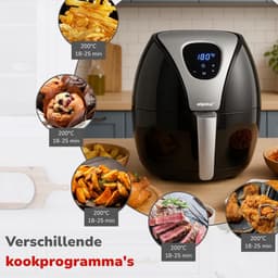 Heteluchtfriteuse met Digitaal Touchscreen - Instelbaar 80-200 Graden - 1500W - Zwart — thumbnail 6