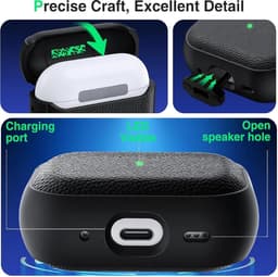 Allecto- Beschermhoesje voor Airpods Pro 3 - TPU - Lichtgewicht - Schokbestendig - Draagbaar - Zwart. — thumbnail 2