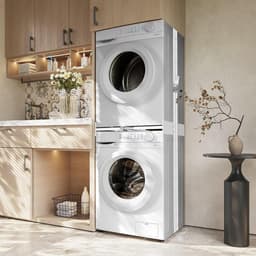 Universele Wasmachine en Droger Frame Set - Tussenmontage Kit voor 46-66 cm Apparaten - Stapelkit met Ratelsnoer - Installatie Set voor Wasruimte - Gemakkelijk en Veilig Stapelen — thumbnail 2