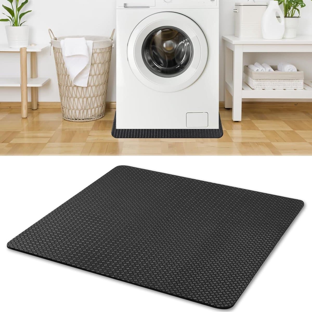 Ynkkvre - Antivibratiemat - 60x60 cm - Dubbelzijdig Antislip - Waterdicht - Voor Wasmachine Droger en Koelkast — afbeelding 1