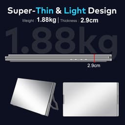 Techdecor S900 Laptop Screen Extender – 16 Inch IPS Portable Monitor – Dual Screen Laptop – 1920×1200 – USB-C Plug & Play — thumbnail 5