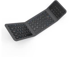 WiWU Opvouwbaar Bluetooth Toetsenbord - Draadloos Keyboard voor iPad, Tablet & Laptop - USB-C - Inclusief Stand & Opbergetui - Zwart