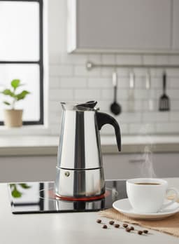 Cheffinger Koffie Percolator - Zilver - 9 Kopjes - Inductie — thumbnail 4
