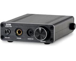 Mini Hifi Versterker 2x15 Watt - Ultracompacte Stereo Versterker met Jack en Cinch-ingang