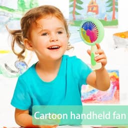 Draagbare Mini Ventilator met Licht - Oplaadbare Handventilator voor Thuis, Kantoor en Buiten — thumbnail 2