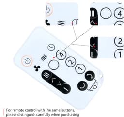 Tafelventilator afstandsbediening vervanging voor stille en draagbare ventilator — thumbnail 2