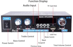 HiFi versterker met Bluetooth 5.0, mini audio versterker voor thuisbioscoop en karaoke — thumbnail 3