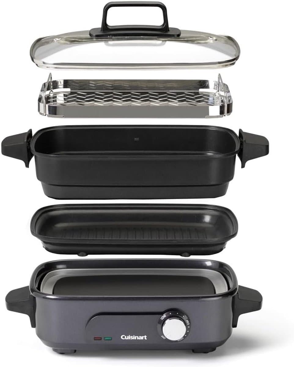 5-in-1 Multi-Cooker en Grill voor Gezond Koken, Met Antiaanbaklaag en Stoomfunctie — afbeelding 1