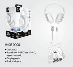 Fresh 'n Rebel Clam Ace 2 – Draadloze Bluetooth Koptelefoon met Active Noise Cancelling – 100+ uur Speeltijd - Met volume wiel - Ice Grey — thumbnail 6