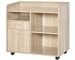 Printerhouder bureau-organizer met 3 vakken en 2 laden