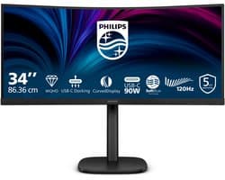 Philips 3000 series 34B2U3600C - Ultrawide USB-C Dock Monitor - 90w - RJ45 - Smart KVM - HDR400 - 34 inch — afbeelding 1