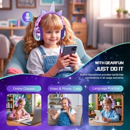 Koptelefoon kinderen met draad - Kinderkoptelefoon - Bedrade hoofdtelefoon - Veilig volume - School - Tablet - Laptop - Reizen - Muziek luisteren — thumbnail 5