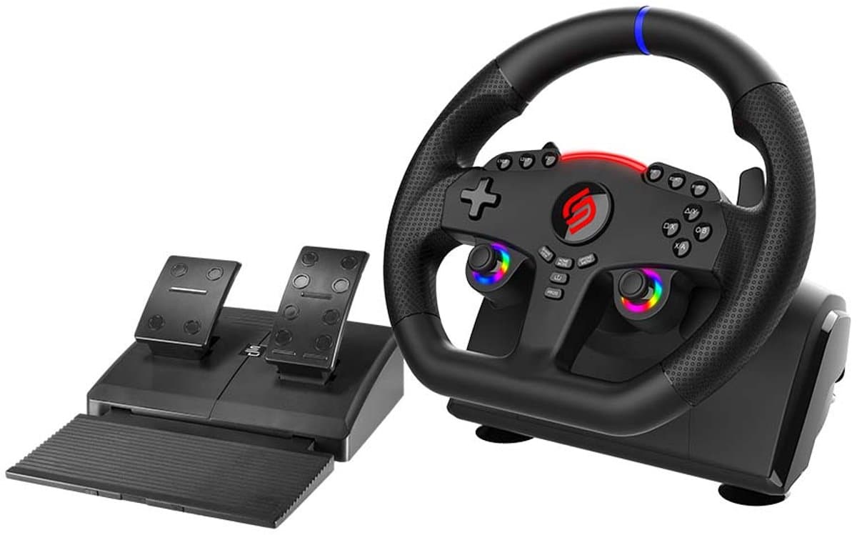 Subsonic Superdrive 270 GT-5 Zwart USB Stuurwiel + pedalen Nintendo Switch, Nintendo Switch 2, PC, PlayStation 4, PlayStation 5, Xbox One, Xbox Series S, Xbox Series X — afbeelding 1