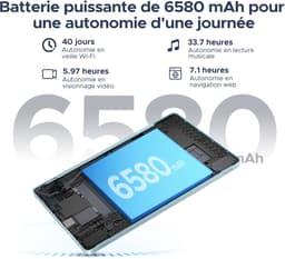 DOOGEE Tab A9 Pro - Android 15 - Tablet met toetsenbord - 10 inth HD 4GB RAM + 128GB ROM (2TB TF) - 6580mAh - Face ID - 5G WiFi - Bluetooth 5.0 - Blauw — thumbnail 3