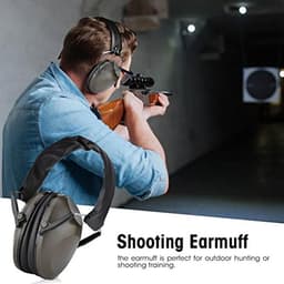 Noise Cancelling Headsets, Earmuffs Adjustable Noise Cancelling Hearing Protection Antinoise Noise Cancelling Headset Adult Child for Shooting (Army Green), Army green — thumbnail 4