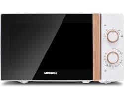 Magnetron 20 liter - 700 Watt, Houtlook, Spiegeldeur, 5 Vermogensstanden en Ontdooifunctie