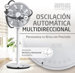 Draagbare Ventilator Ultra Silent - Staand of Tafel, Stil 13 dB, Laag Verbruik, 26 Snelheden, Slaapfunctie, Oscillatie — thumbnail 5